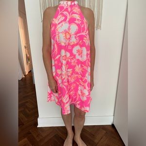 Lilly Pulitzer pink halter dress size large